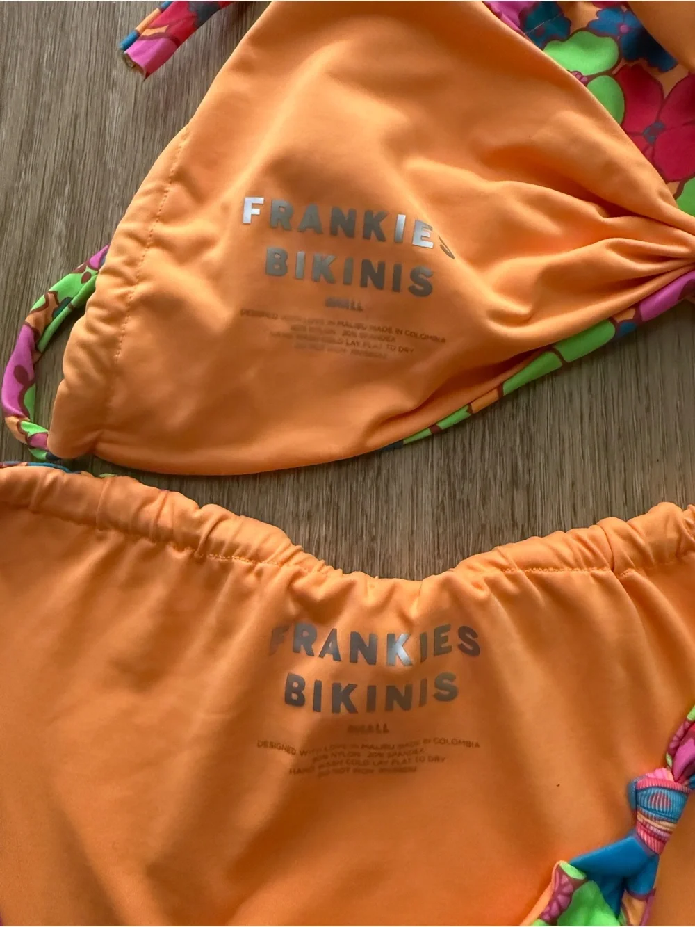 Never Worn Frankies Bikinis Floral Two-Piece Swimsuit Size Small